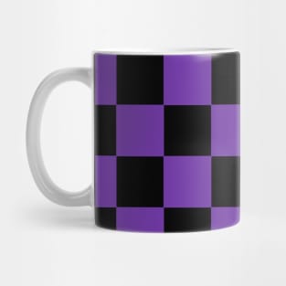 Byzantium and Black Chessboard Pattern Mug